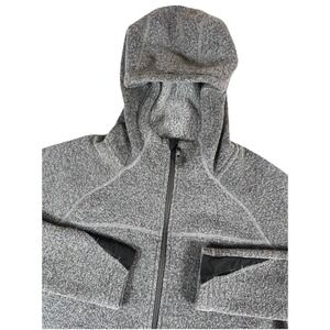 Smartwool Hudson Trail Wool Blend Fleece Sweater Women's Lg Gray Full Zip Hoodie